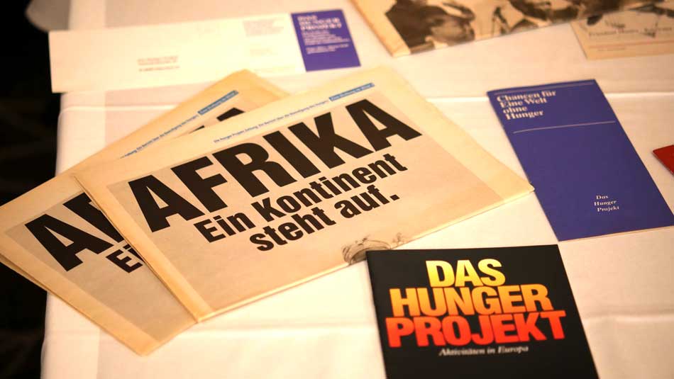 Das Hunger Projekt Unterlagen aus den den 1980er und 1990er Jahren